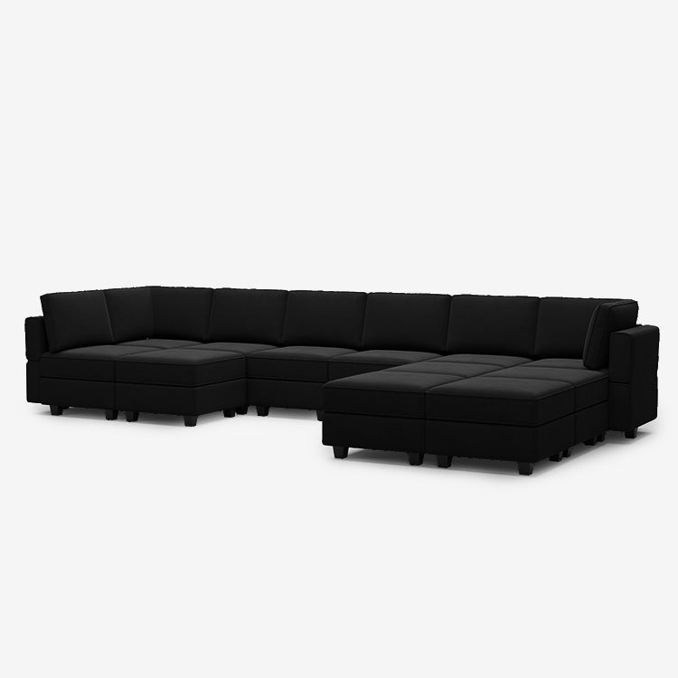 Belffin 12 Seats + 9 Sides Modular Velvet Sofa with Storage Seat
