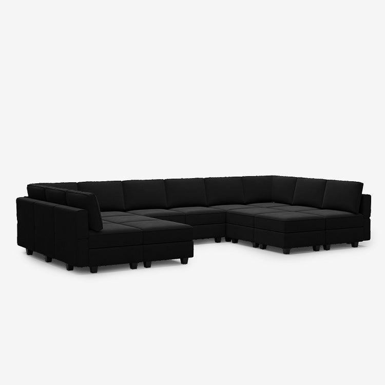 Belffin 14 Seats + 12 Sides Modular Velvet Sofa with Storage Seat