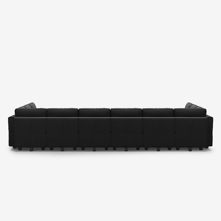 Belffin 14 Seats + 12 Sides Modular Velvet Sofa with Storage Seat