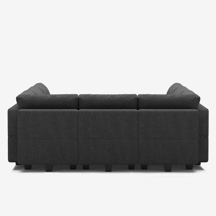 Belffin 9 Seats + 9 Sides Modular Weave Sofa with Storage Seat