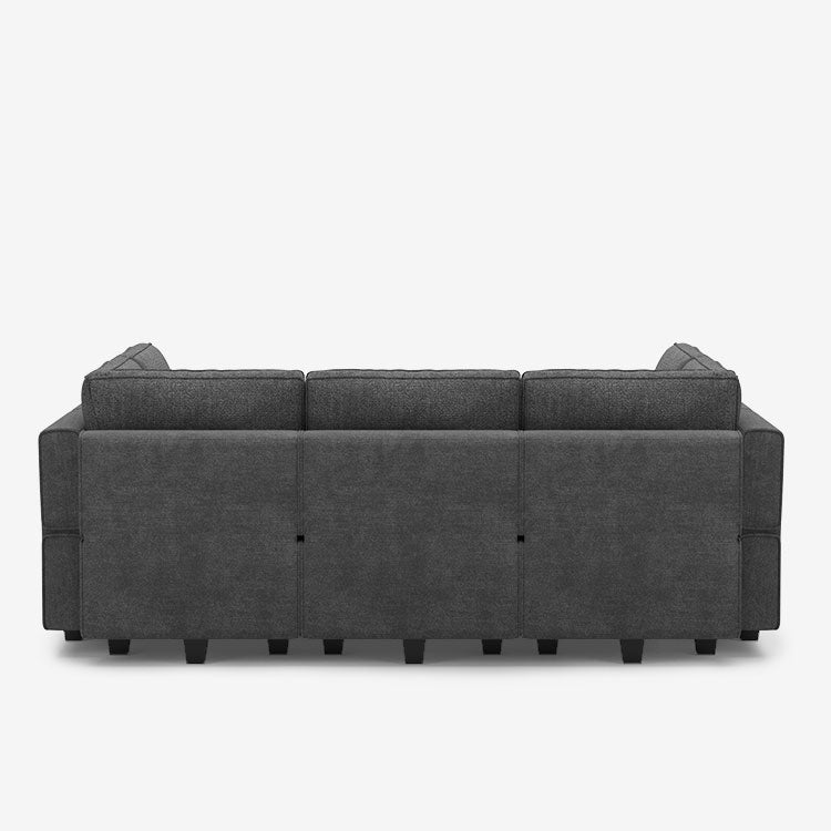 Belffin 9 Seats + 7 Sides Modular Terry Sleeper Sofa with Storage Seat