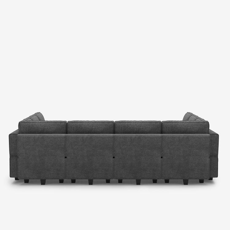 Belffin 10 Seats + 10 Sides Modular Terry Sofa with Storage Seat