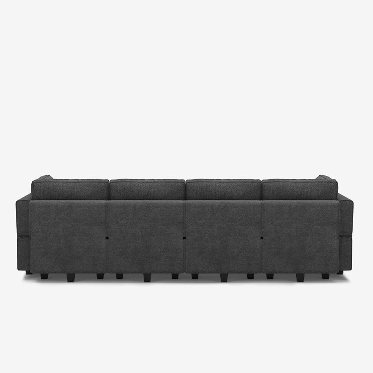 Belffin 8 Seats + 8 Sides Modular Terry Sleeper Sofa with Storage Seat