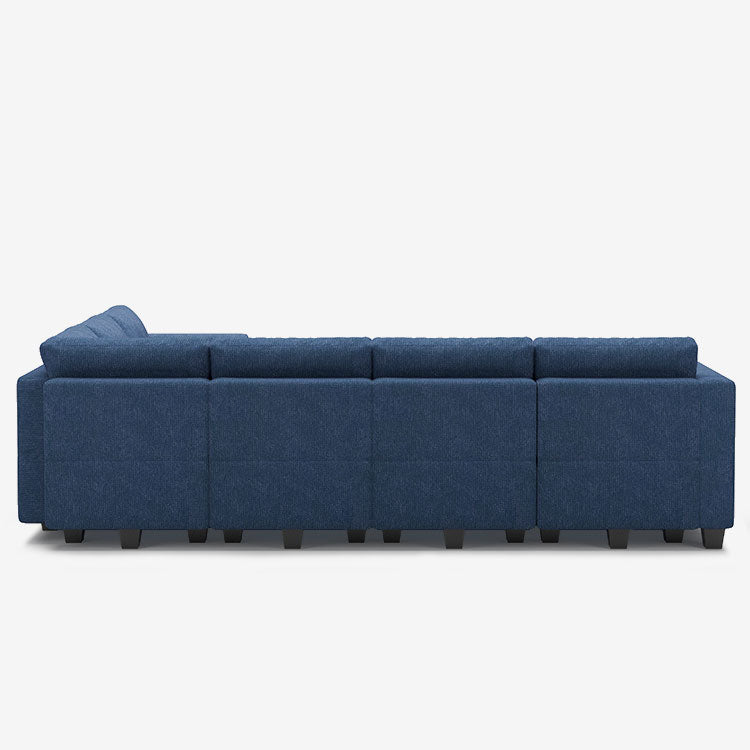 Belffin 7 Seats + 9 Sides Modular Weave Sofa with Ottoman