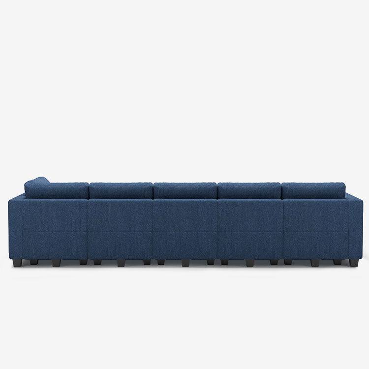 Belffin 8 Seats + 8 Sides Modular Weave Sofa with Storage Seat and Ottoman