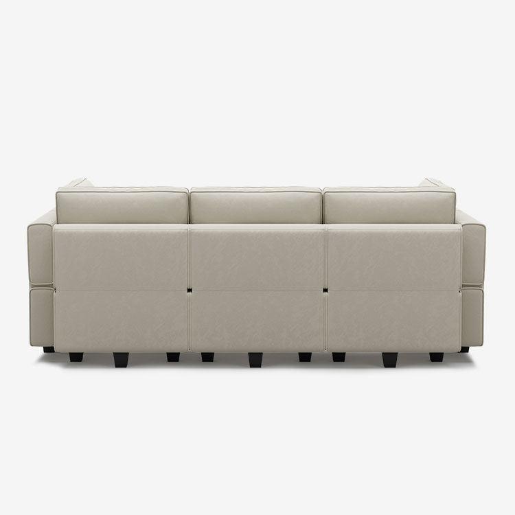 Belffin 6 Seats + 7 Sides Modular Velvet Sleeper Sofa with Storage Seat