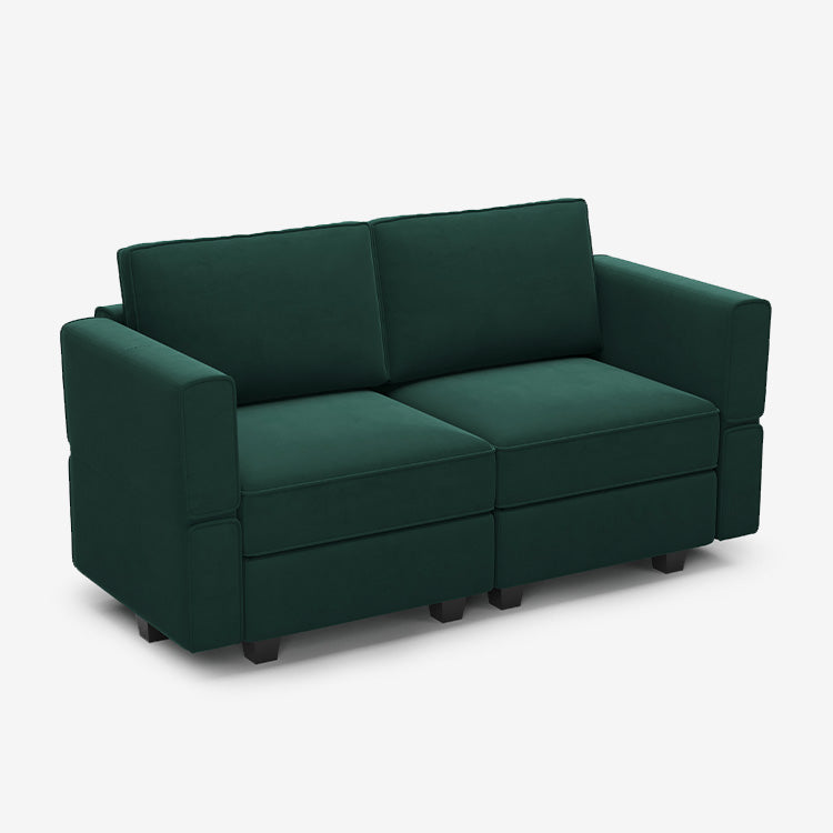 Belffin 2 Seats + 4 Sides Modular Velvet Loveseat Sofa
