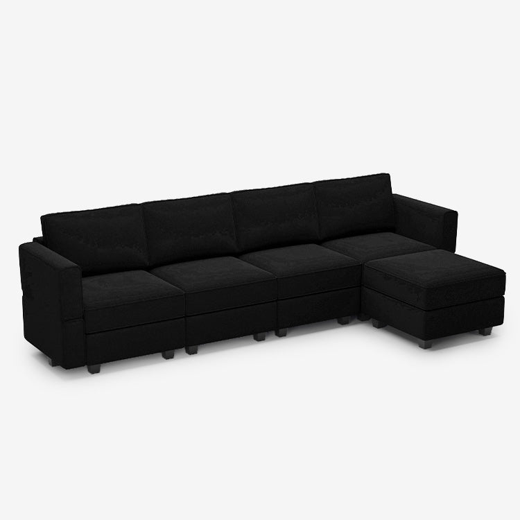 Belffin 5 Seats + 6 Sides Modular Velvet Sofa with Storage Seat