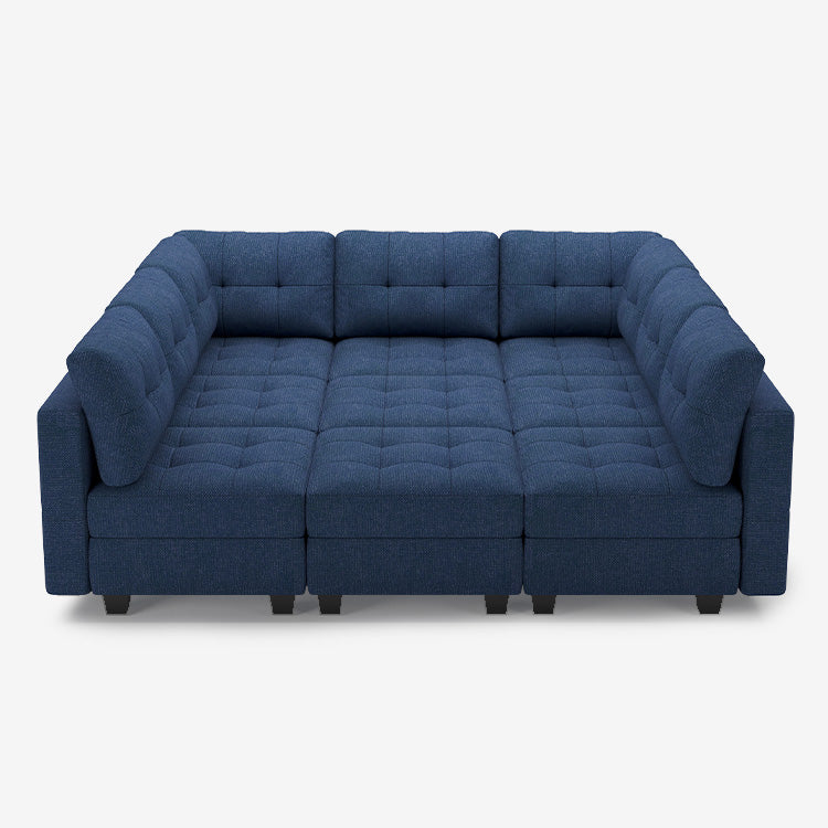 Belffin 9 Seats + 9 Sides Modular Weave Sofa with Storage Seat