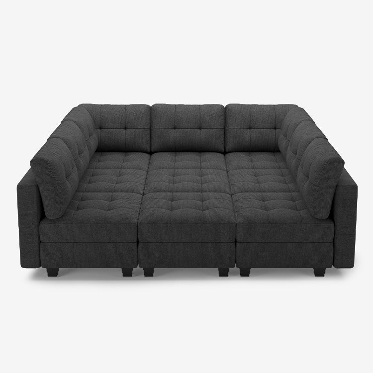 Belffin 9 Seats + 9 Sides Modular Weave Sofa with Storage Seat