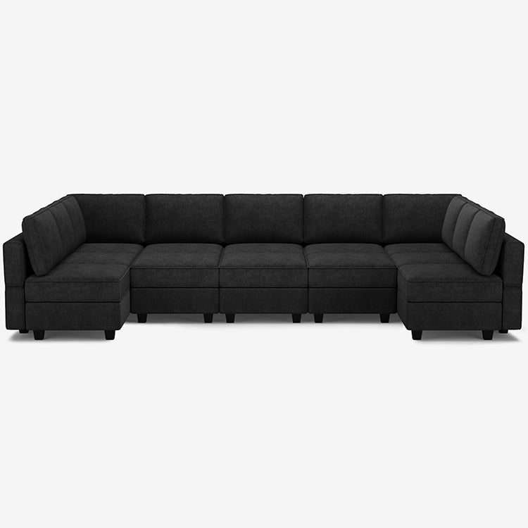 Belffin 12 Seats + 11 Sides Modular Terry Sleeper Sofa with Storage Seat