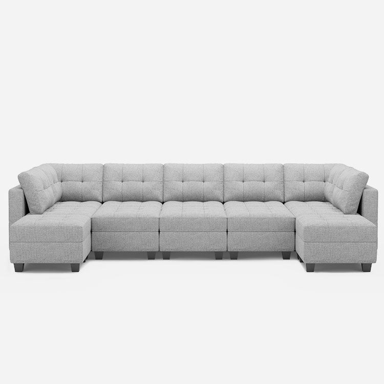 Belffin 12 Seats + 9 Sides Modular Weave Sofa with Storage Seat