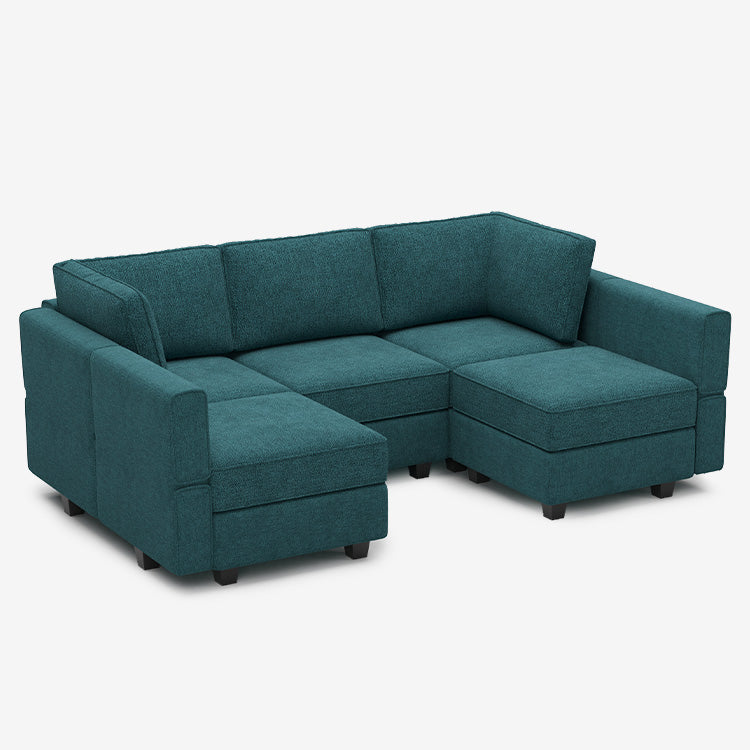 Belffin 5 Seats + 7 Sides Modular Terry Sofa with Storage Seat