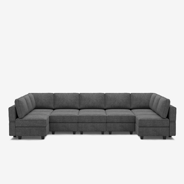 Belffin 12 Seats + 11 Sides Modular Terry Sleeper Sofa with Storage Seat