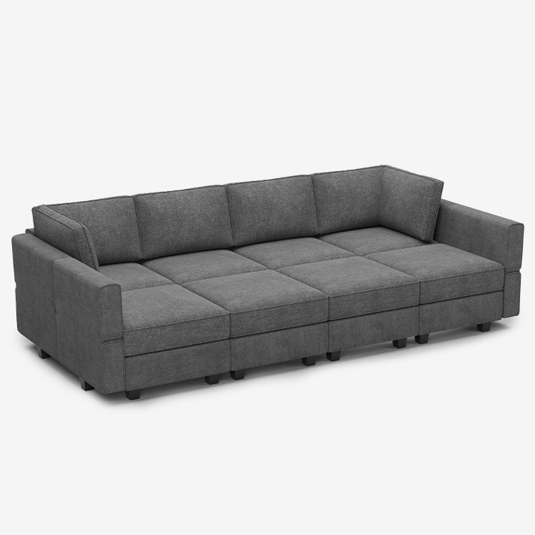 Belffin 8 Seats + 8 Sides Modular Terry Sleeper Sofa with Storage Seat