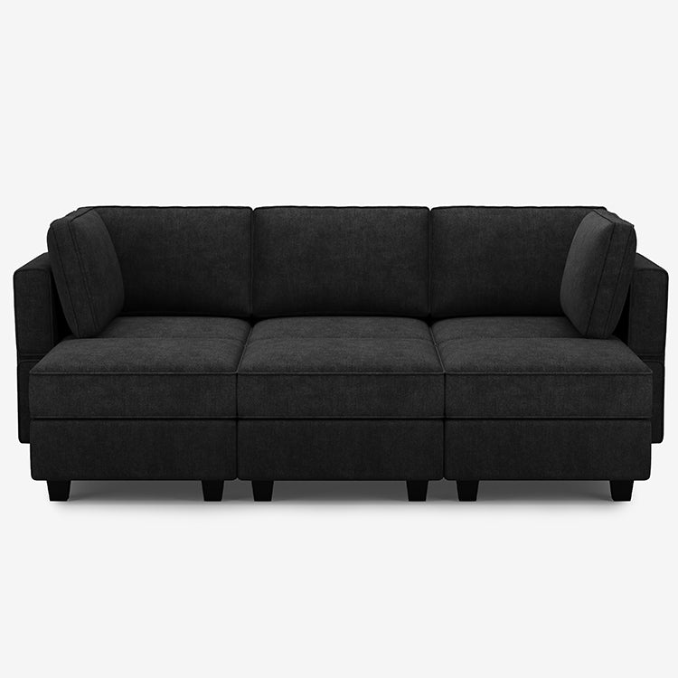 Belffin 6 Seats + 5 Sides Modular Terry Sleeper Sofa with Storage Seat