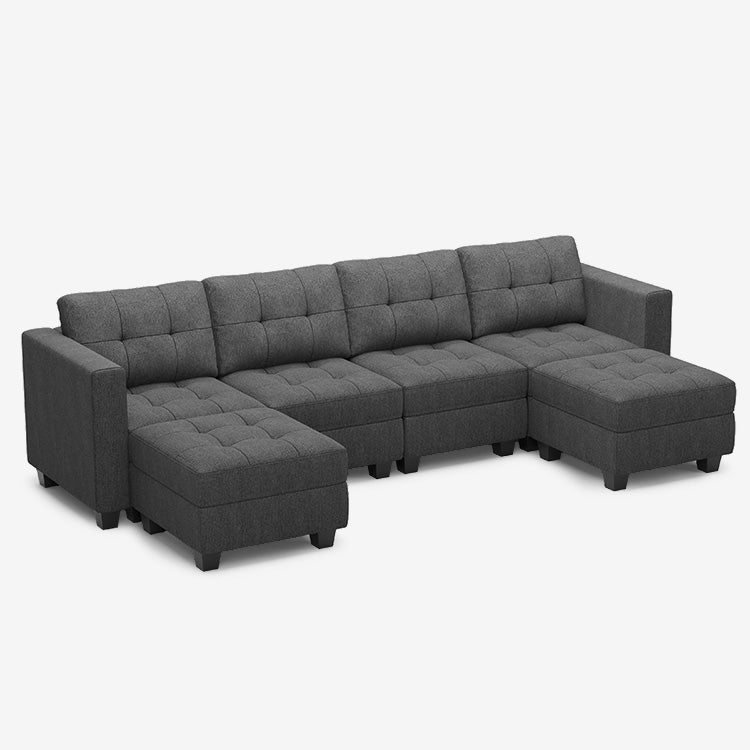 Belffin 6 Seats + 6 Sides Modular Weave Sofa with Storage Seat