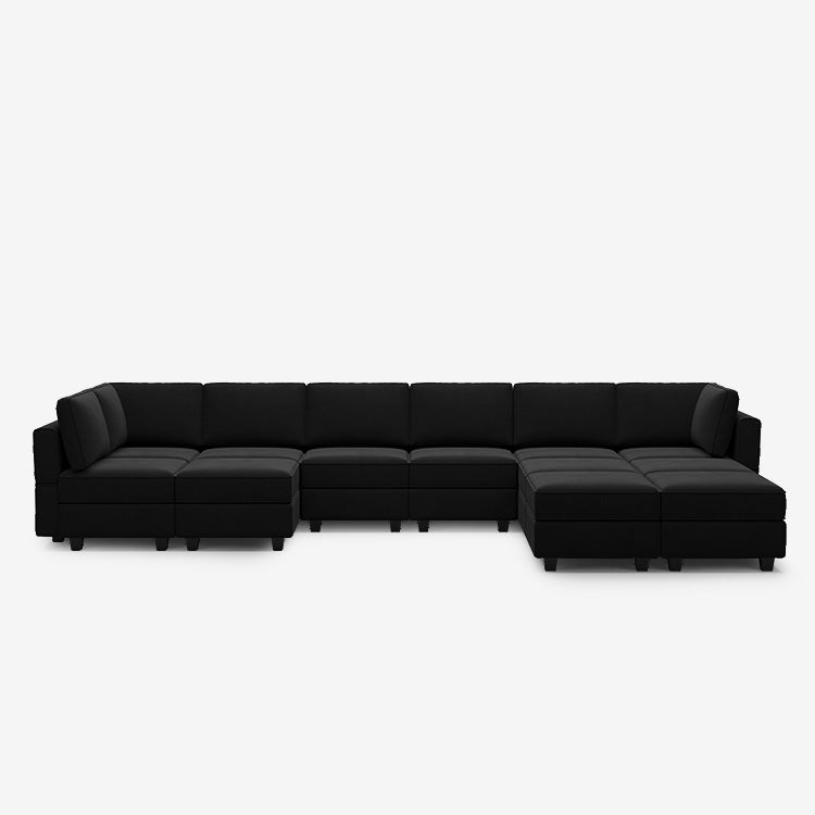 Belffin 12 Seats + 9 Sides Modular Velvet Sofa with Storage Seat