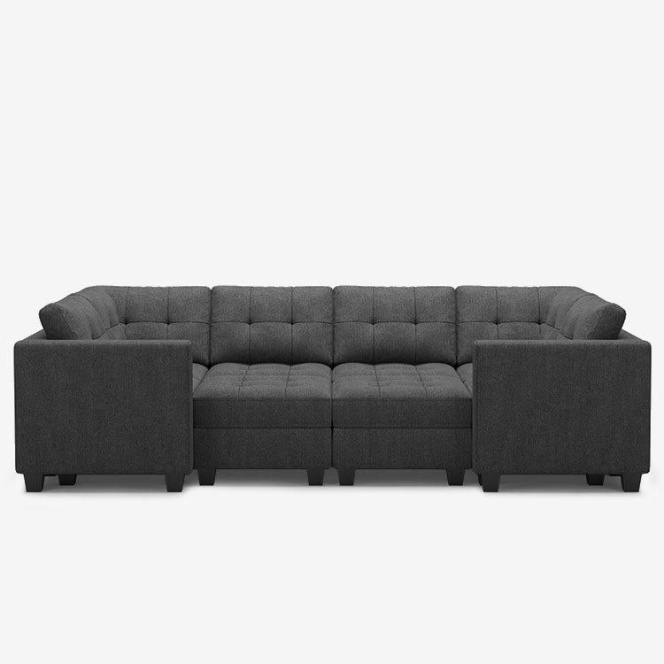 Canapé-lit modulaire Belffin 8 places + 10 côtés avec siège de rangement