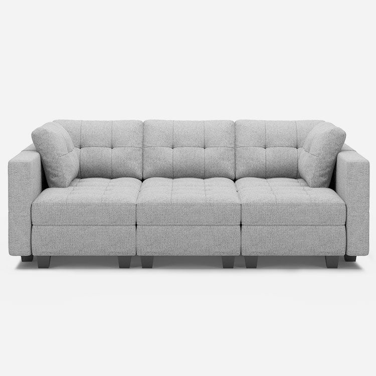 Belffin 6 Seats + 7 Sides Modular Weave Sleeper Sofa with Storage Seat