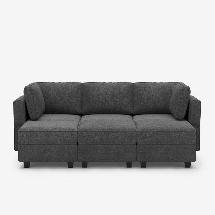 Belffin 6 Seats + 5 Sides Modular Terry Sleeper Sofa with Storage Seat