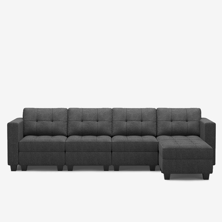 Belffin 5 Seats + 6 Sides Modular Weave Sofa with Storage Seat
