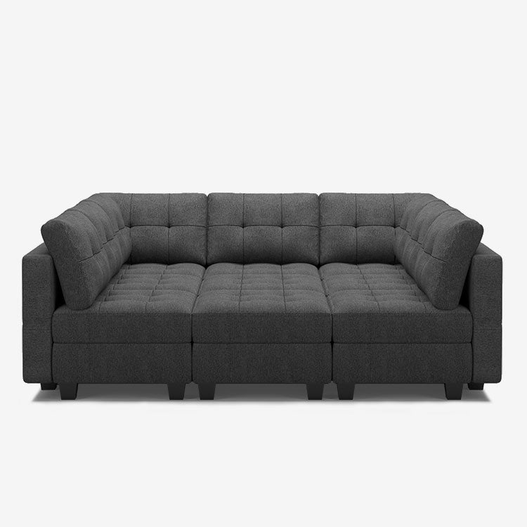 Belffin 9 Seats + 9 Sides Modular Weave Sofa with Storage Seat