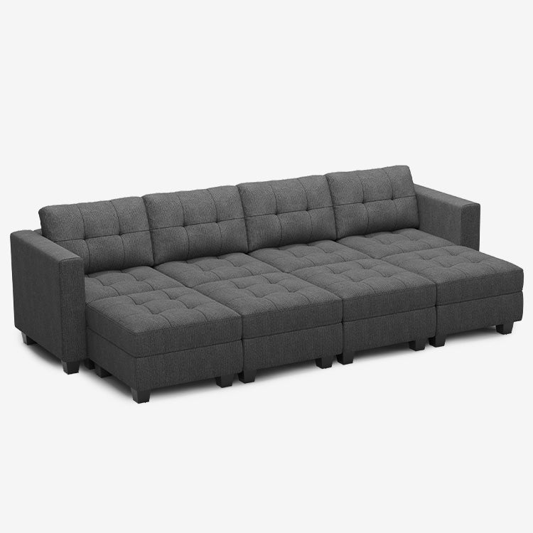 Canapé-lit modulaire Belffin 8 places + 6 côtés avec siège de rangement