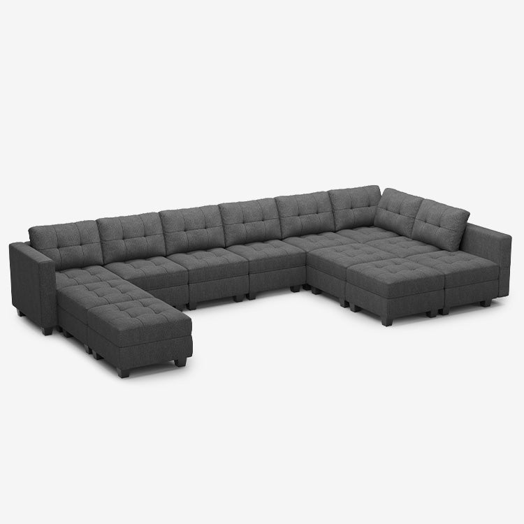 Belffin 12 Seats + 10 Sides Modular Weave Sofa with Storage Seat