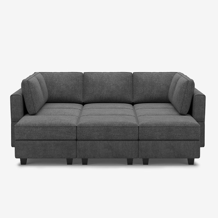 Belffin 9 Seats + 7 Sides Modular Terry Sleeper Sofa with Storage Seat