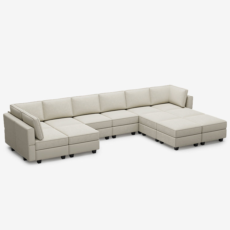 Belffin 12 Seats + 9 Sides Modular Velvet Sofa with Storage Seat