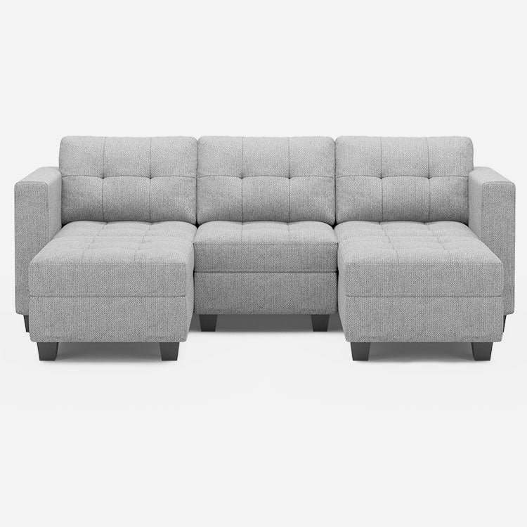Belffin 5 Seats + 5 Sides Modular Weave Sofa with Storage Seat