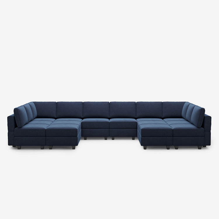 Belffin 14 Seats + 12 Sides Modular Velvet Sofa with Storage Seat