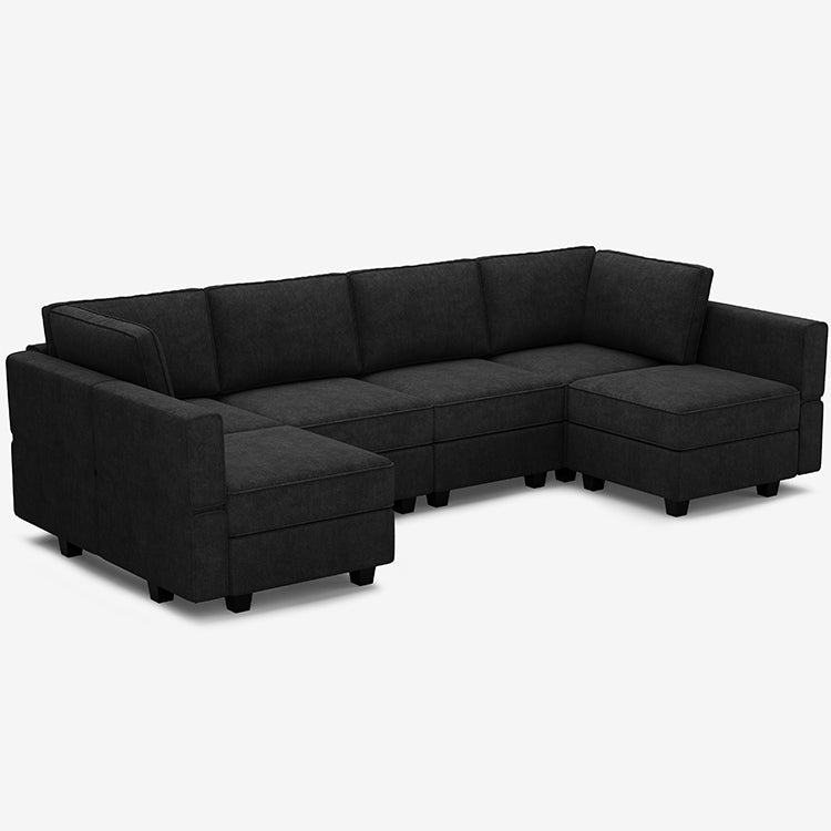 Belffin 6 Seats + 8 Sides Modular Terry Sofa with Storage Seat