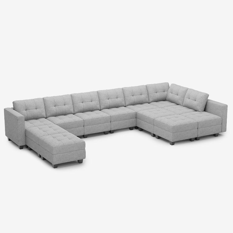 Belffin 12 Seats + 10 Sides Modular Weave Sofa with Storage Seat