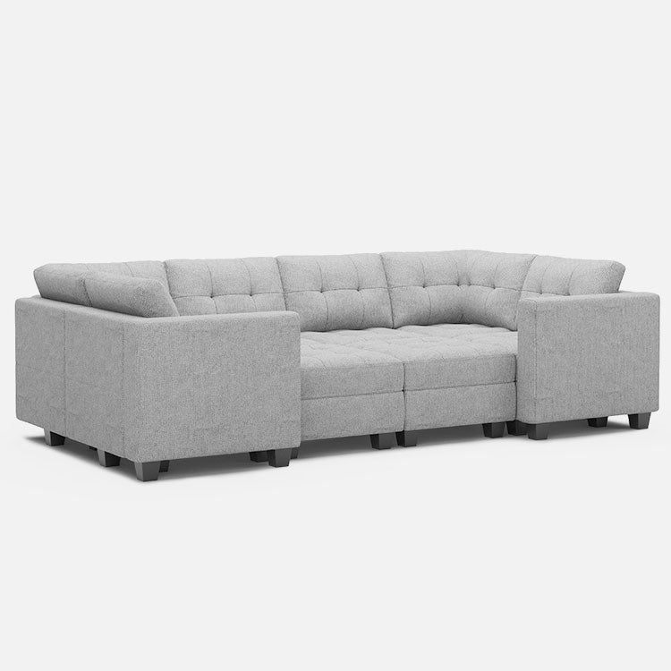 Canapé-lit modulaire Belffin 8 places + 10 côtés avec siège de rangement