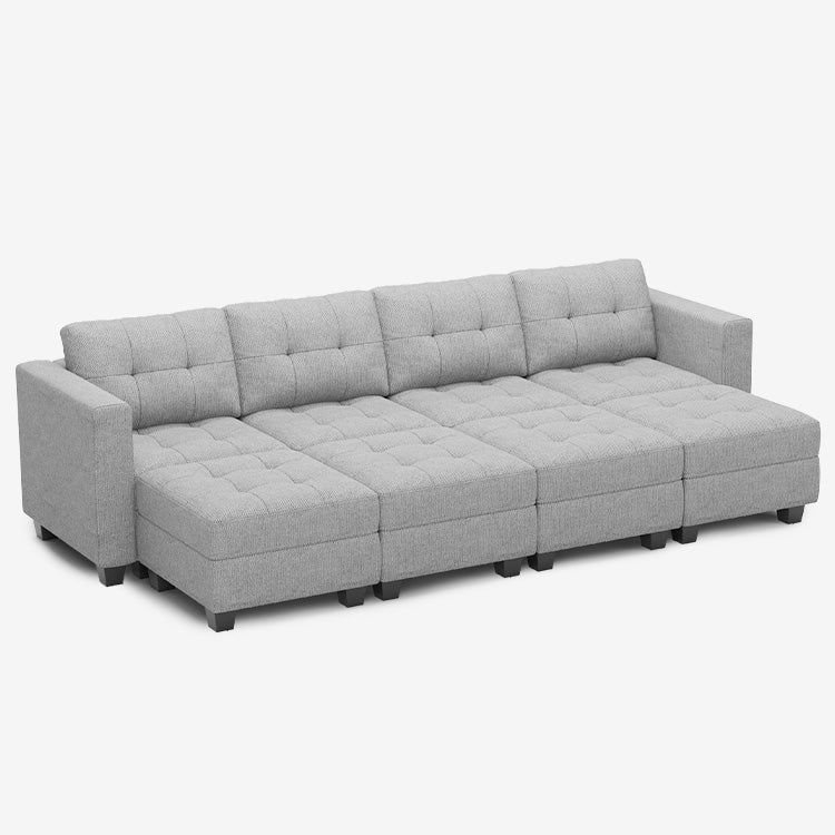 Canapé-lit modulaire Belffin 8 places + 6 côtés avec siège de rangement