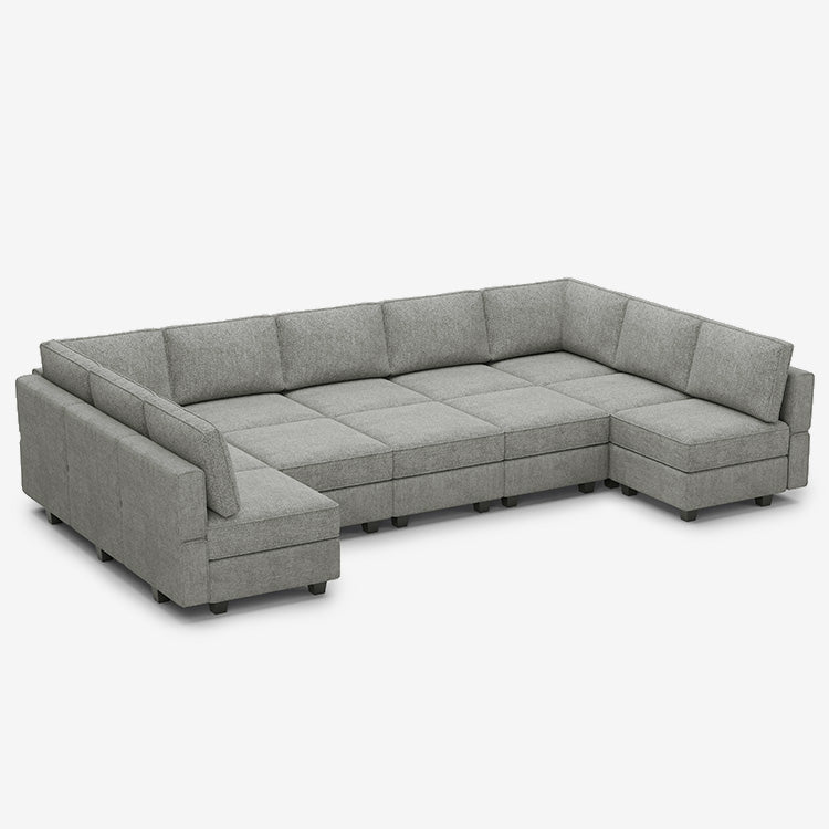 Belffin 12 Seats + 11 Sides Modular Terry Sleeper Sofa with Storage Seat