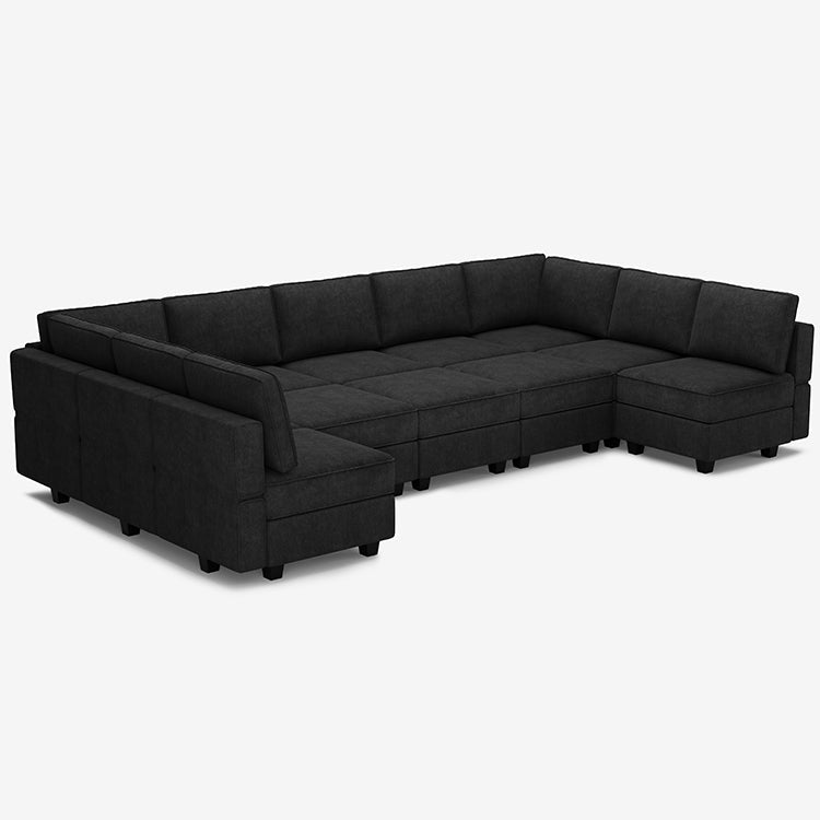 Belffin 12 Seats + 11 Sides Modular Terry Sleeper Sofa with Storage Seat