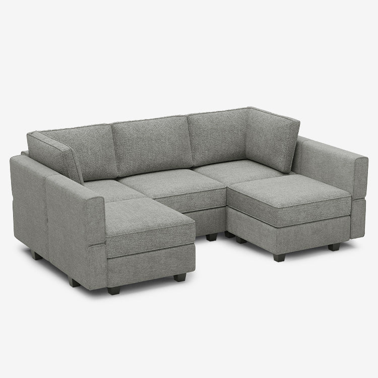Belffin 5 Seats + 7 Sides Modular Terry Sofa with Storage Seat