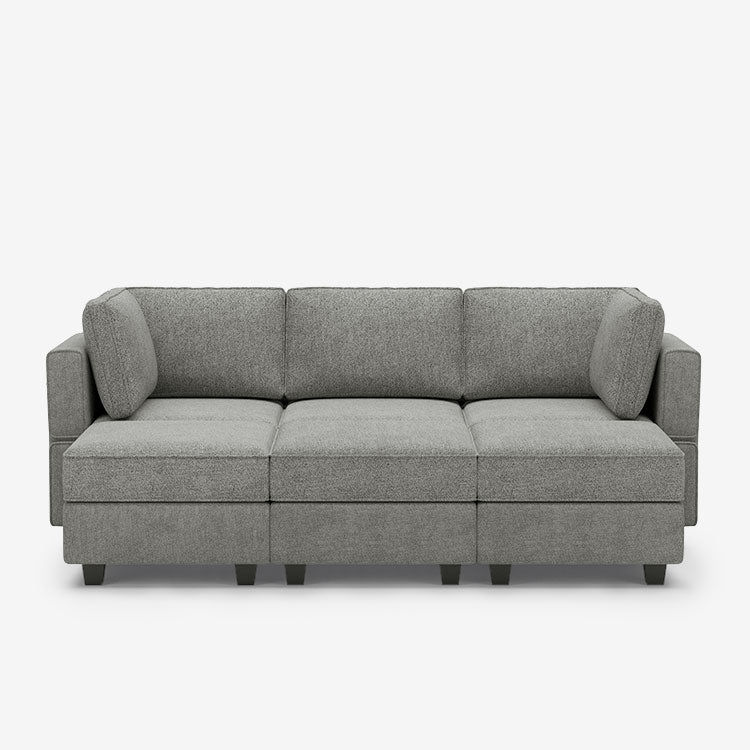 Belffin 6 Seats + 5 Sides Modular Terry Sleeper Sofa with Storage Seat