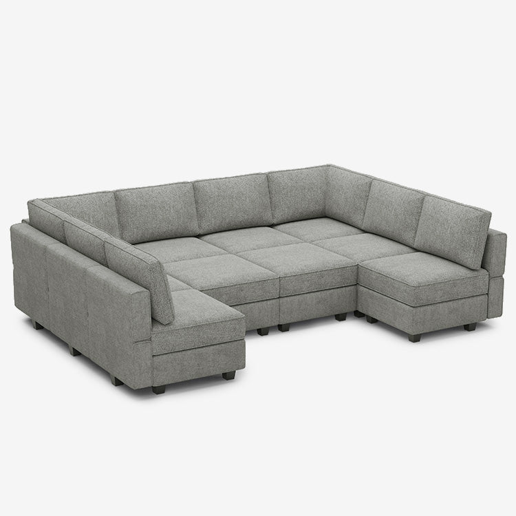 Belffin 10 Seats + 10 Sides Modular Terry Sofa with Storage Seat