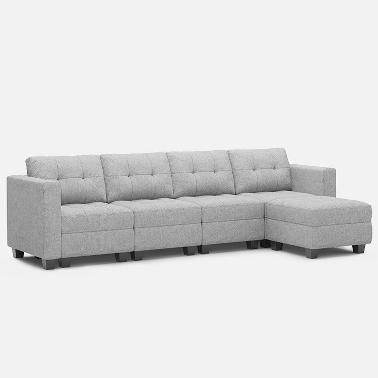 Belffin 5 Seats + 6 Sides Modular Weave Sofa with Storage Seat