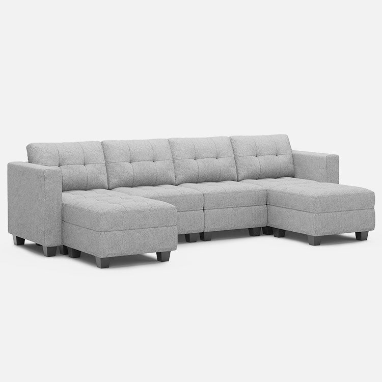 Belffin 6 Seats + 6 Sides Modular Weave Sofa with Storage Seat