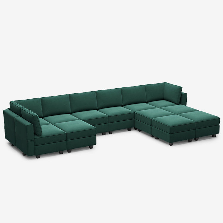 Belffin 12 Seats + 9 Sides Modular Velvet Sofa with Storage Seat
