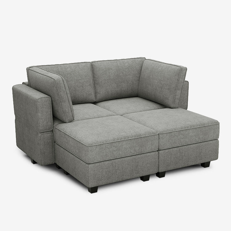 Belffin 4 Seats + 4 Sides Modular Terry Sleeper Sofa with Storage Seat
