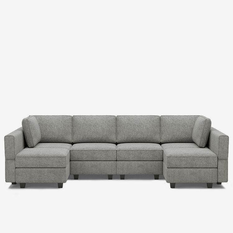Belffin 6 Seats + 8 Sides Modular Terry Sofa with Storage Seat