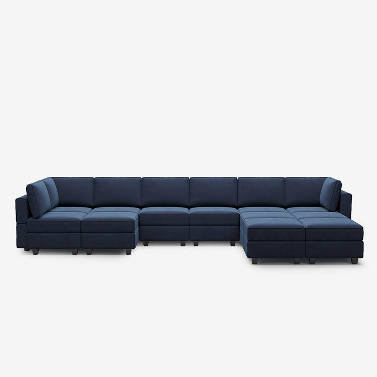 Belffin 12 Seats + 9 Sides Modular Velvet Sofa with Storage Seat