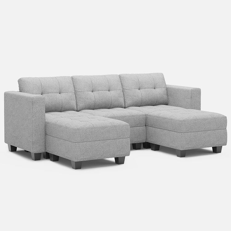 Belffin 5 Seats + 5 Sides Modular Weave Sofa with Storage Seat