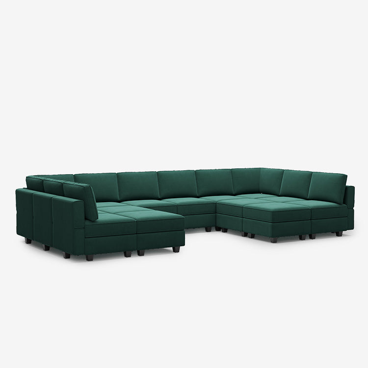 Belffin 14 Seats + 12 Sides Modular Velvet Sofa with Storage Seat